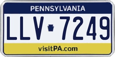 PA license plate LLV7249