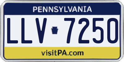 PA license plate LLV7250
