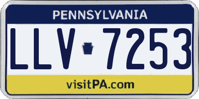 PA license plate LLV7253