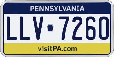 PA license plate LLV7260