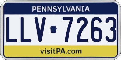 PA license plate LLV7263