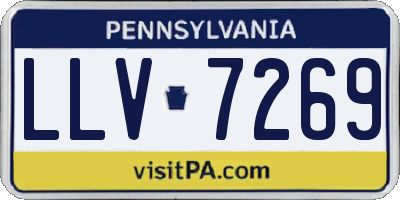 PA license plate LLV7269
