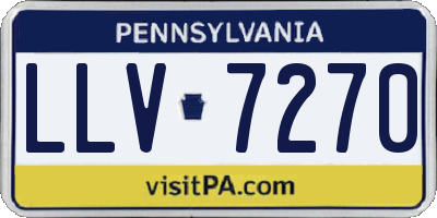 PA license plate LLV7270