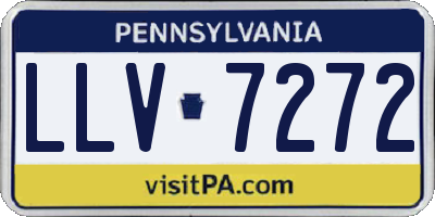 PA license plate LLV7272