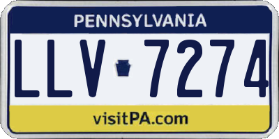 PA license plate LLV7274