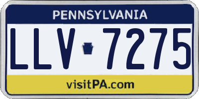 PA license plate LLV7275