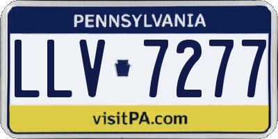 PA license plate LLV7277