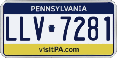 PA license plate LLV7281