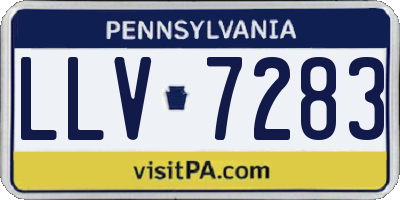 PA license plate LLV7283
