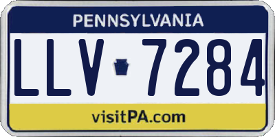 PA license plate LLV7284