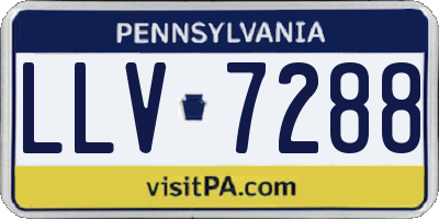 PA license plate LLV7288