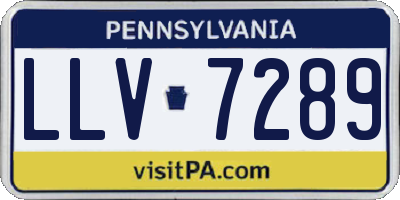 PA license plate LLV7289