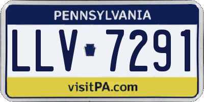 PA license plate LLV7291