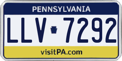 PA license plate LLV7292