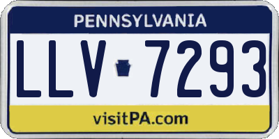 PA license plate LLV7293