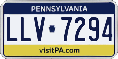 PA license plate LLV7294