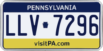 PA license plate LLV7296