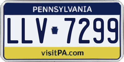 PA license plate LLV7299