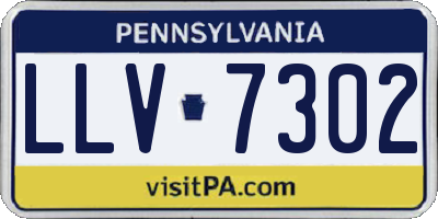 PA license plate LLV7302