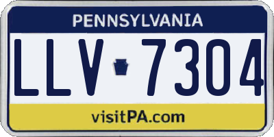 PA license plate LLV7304