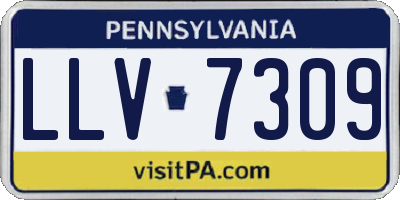 PA license plate LLV7309