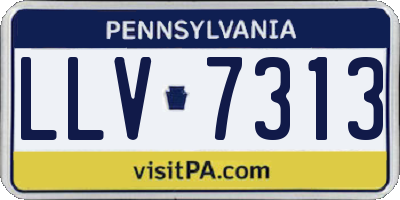 PA license plate LLV7313