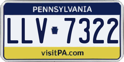 PA license plate LLV7322