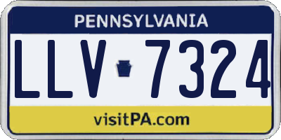PA license plate LLV7324