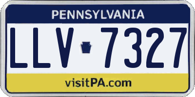 PA license plate LLV7327