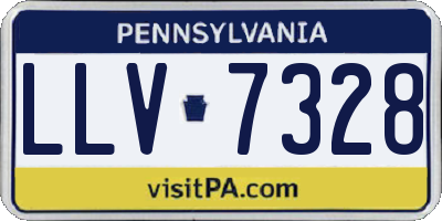 PA license plate LLV7328