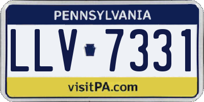 PA license plate LLV7331