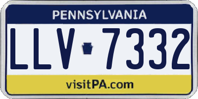 PA license plate LLV7332