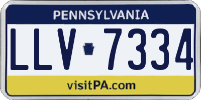 PA license plate LLV7334