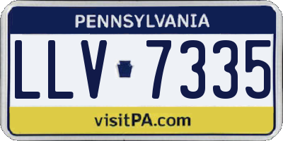 PA license plate LLV7335