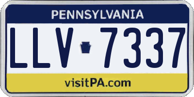 PA license plate LLV7337