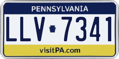 PA license plate LLV7341
