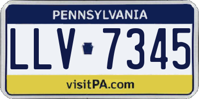 PA license plate LLV7345