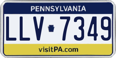 PA license plate LLV7349