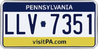 PA license plate LLV7351