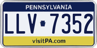 PA license plate LLV7352