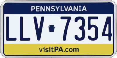 PA license plate LLV7354