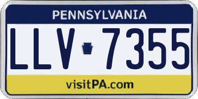 PA license plate LLV7355