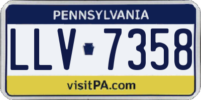 PA license plate LLV7358
