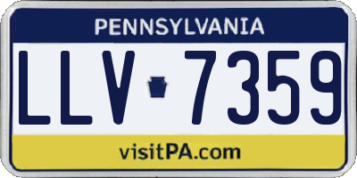 PA license plate LLV7359