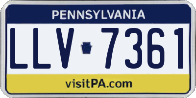 PA license plate LLV7361