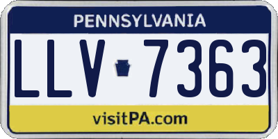 PA license plate LLV7363