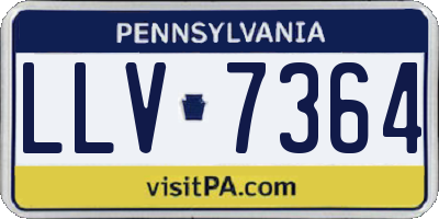 PA license plate LLV7364