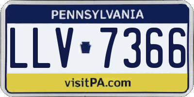 PA license plate LLV7366