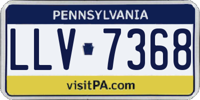 PA license plate LLV7368