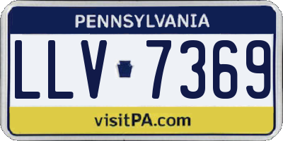 PA license plate LLV7369